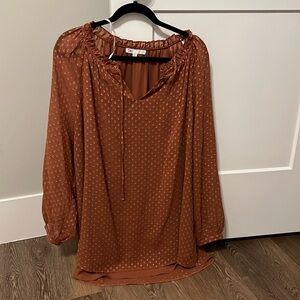 Women’s Orange Blouse, Size 3X